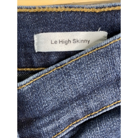 FRAME Jeans Womens Size 27 Waist 26 Le High Skinny Stretch Factory Distressed - Picture 7 of 10